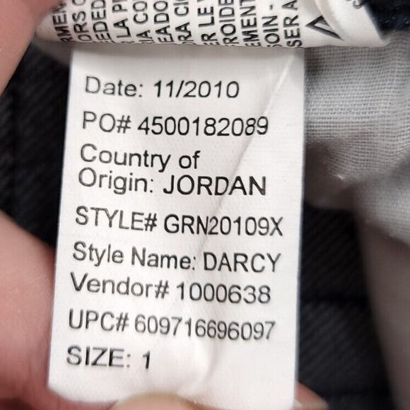 Grane Jeans Womens 1 (27x30.5) Blue Darcy Super Low Rise Skinny Dark Wash Y2K - Picture 8 of 9